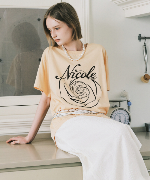 NICK&NICOLE(ニックアンドニコール)の「NICOLE ROSE SLEEVE TOP_ORANGE BROWN(Tシャツ/カットソー・レディース・その他・MEDIUM/LARGE)」の3枚目の写真