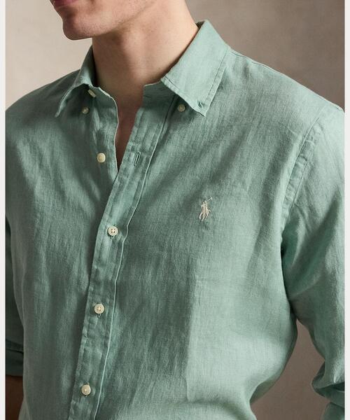 POLO RALPH LAUREN(ポロ ラルフ ローレン)の「クラシック フィット リネン シャツ(シャツ/ブラウス・メンズ・ブルー系4・L/M/S/XL)」の5枚目の写真
