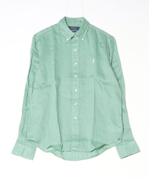 POLO RALPH LAUREN(ポロ ラルフ ローレン)の「クラシック フィット リネン シャツ(シャツ/ブラウス・メンズ・ブルー系4・L/M/S/XL)」の8枚目の写真