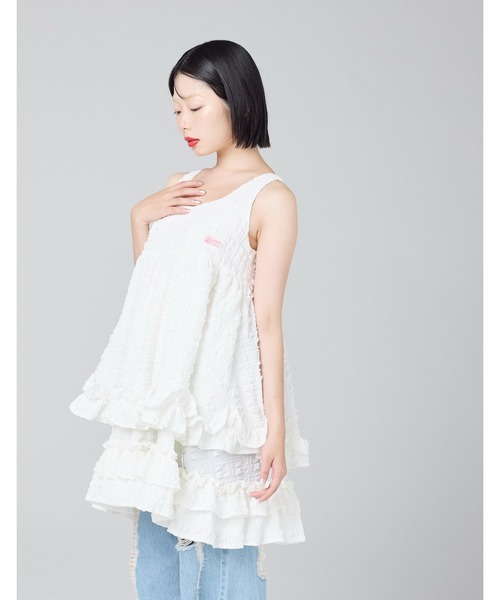 Little sunny bite（リトルサニーバイト）の「【8】【it】【Little Sunny Bite 】checker frill dress（チュニック・レディース・ブルー/ピンク・SMALL/MEDIUM）」の4枚目の写真