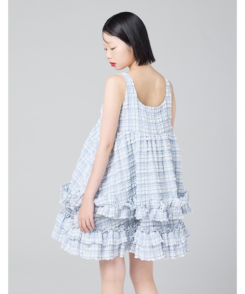 Little sunny bite（リトルサニーバイト）の「【8】【it】【Little Sunny Bite 】checker frill dress（チュニック・レディース・ブルー/ピンク・SMALL/MEDIUM）」の14枚目の写真