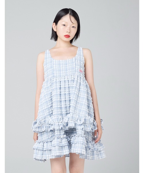Little sunny bite（リトルサニーバイト）の「【8】【it】【Little Sunny Bite 】checker frill dress（チュニック・レディース・ブルー/ピンク・SMALL/MEDIUM）」の15枚目の写真