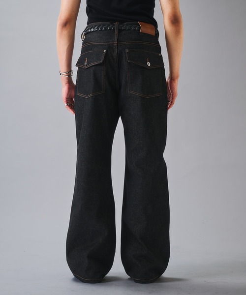 ANDER HUNK（アンダーハンク）の「Crack & Rigid Straight Denim/クラック＆リジットストレートデニム（デニムパンツ・メンズ・ブラック系その他/ブラック・SMALL/MEDIUM/LARGE）」の7枚目の写真