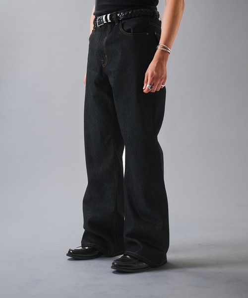 ANDER HUNK（アンダーハンク）の「Crack & Rigid Straight Denim/クラック＆リジットストレートデニム（デニムパンツ・メンズ・ブラック系その他/ブラック・SMALL/MEDIUM/LARGE）」の6枚目の写真