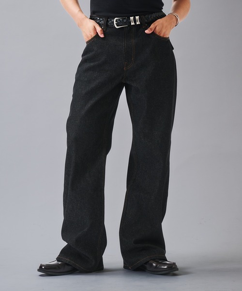 ANDER HUNK（アンダーハンク）の「Crack & Rigid Straight Denim/クラック＆リジットストレートデニム（デニムパンツ・メンズ・ブラック系その他/ブラック・SMALL/MEDIUM/LARGE）」の8枚目の写真