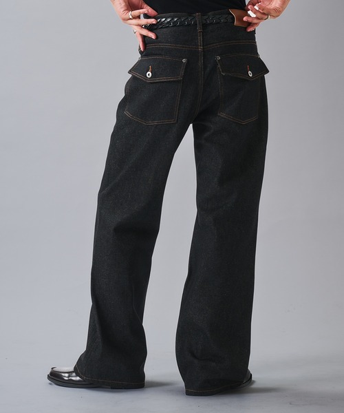 ANDER HUNK（アンダーハンク）の「Crack & Rigid Straight Denim/クラック＆リジットストレートデニム（デニムパンツ・メンズ・ブラック系その他/ブラック・SMALL/MEDIUM/LARGE）」の10枚目の写真