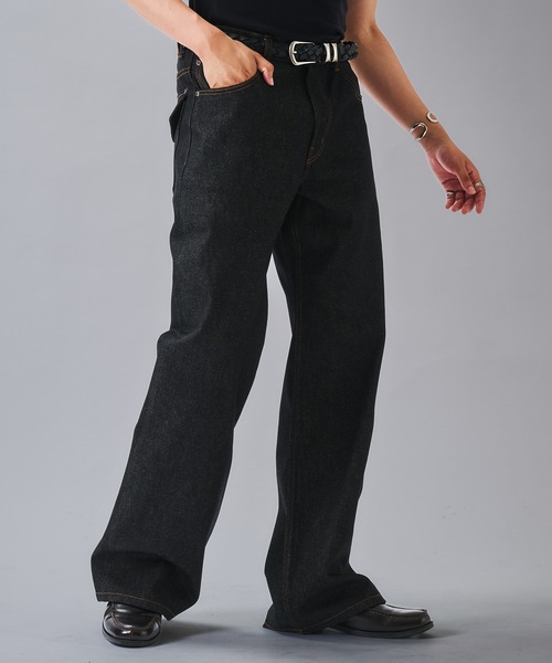 ANDER HUNK（アンダーハンク）の「Crack & Rigid Straight Denim/クラック＆リジットストレートデニム（デニムパンツ・メンズ・ブラック系その他/ブラック・SMALL/MEDIUM/LARGE）」の12枚目の写真