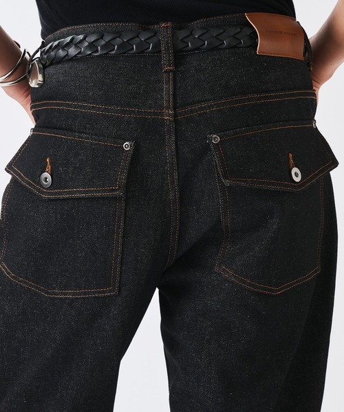 ANDER HUNK（アンダーハンク）の「Crack & Rigid Straight Denim/クラック＆リジットストレートデニム（デニムパンツ・メンズ・ブラック系その他/ブラック・SMALL/MEDIUM/LARGE）」の4枚目の写真