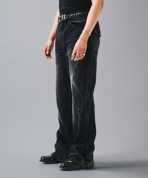 ANDER HUNK（アンダーハンク）の「Crack & Rigid Straight Denim/クラック＆リジットストレートデニム（デニムパンツ・メンズ・ブラック系その他/ブラック・SMALL/MEDIUM/LARGE）」の15枚目の写真