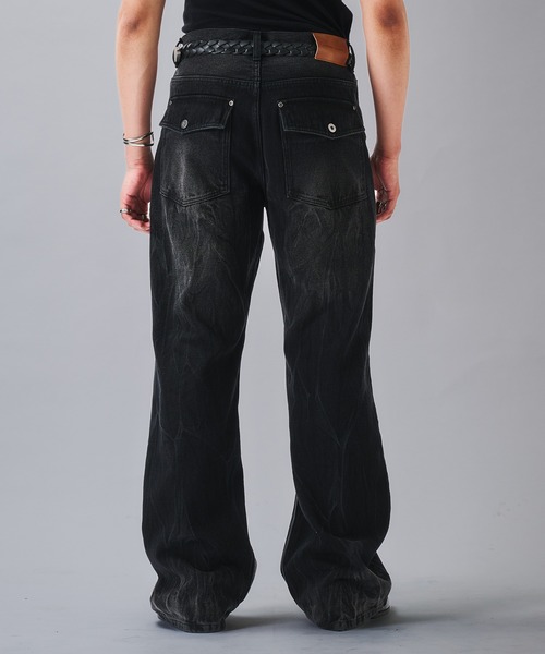 ANDER HUNK（アンダーハンク）の「Crack & Rigid Straight Denim/クラック＆リジットストレートデニム（デニムパンツ・メンズ・ブラック系その他/ブラック・SMALL/MEDIUM/LARGE）」の16枚目の写真