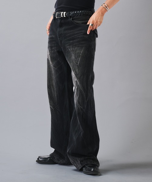 ANDER HUNK（アンダーハンク）の「Crack & Rigid Straight Denim/クラック＆リジットストレートデニム（デニムパンツ・メンズ・ブラック系その他/ブラック・SMALL/MEDIUM/LARGE）」の17枚目の写真