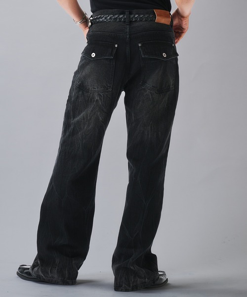 ANDER HUNK（アンダーハンク）の「Crack & Rigid Straight Denim/クラック＆リジットストレートデニム（デニムパンツ・メンズ・ブラック系その他/ブラック・SMALL/MEDIUM/LARGE）」の20枚目の写真