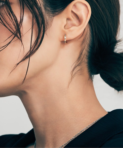 Jewel closet by L&Co.(ジュエルクローゼットバイエルアンドコー)の「プラチナ/K18/K18PG フープ ピアス(ピアス(両耳用)・レディース・ゴールド系その他・FREE)」の5枚目の写真
