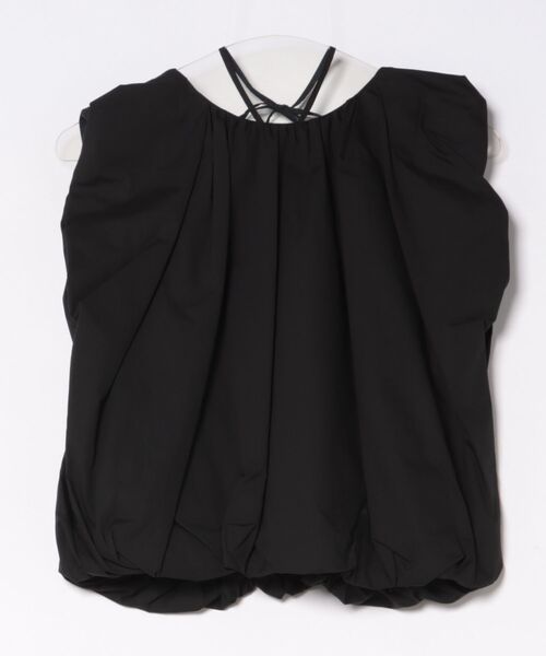 CLANE(クラネ)の「CLANE BALLOON GATHER RIBBON TOPS(シャツ/ブラウス・レディース・ブラック/ホワイト/ライトブルー・1/2)」の4枚目の写真
