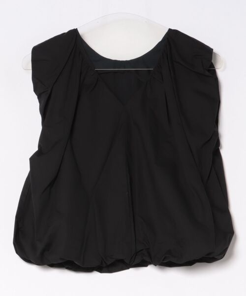 CLANE(クラネ)の「CLANE BALLOON GATHER RIBBON TOPS(シャツ/ブラウス・レディース・ブラック/ホワイト/ライトブルー・1/2)」の5枚目の写真