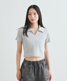 ナイキ スポーツウェア ウィメンズ タイト クロップド ポロ / Nike Sportswear Women's Tight Cropped Polo IO2730-012 Wolf Grey