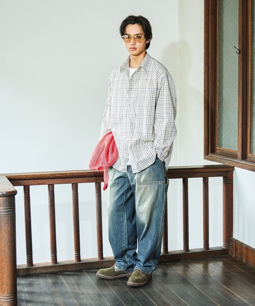 niko and...（ニコアンド）の「ペインターデニムパンツ Painter Denim Pants [niko and ...JEANS]（デニムパンツ・メンズ・サックスブルー/カーキ/ブラウン/その他1/インディゴブルー・SMALL/MEDIUM/LARGE/X-LARGE）」の4枚目の写真