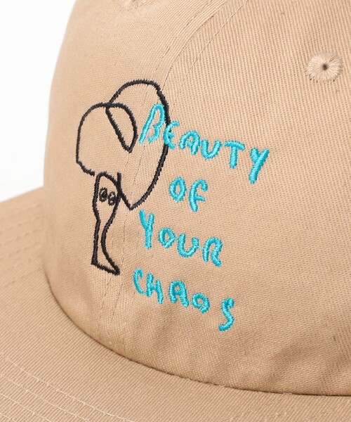 TOKYO CULTUART by BEAMS(トウキョウカルチャートバイビームス)の「中村穣二 / Chaos Cap(キャップ・レディース・ブラック/ベージュ・ONE SIZE)」の6枚目の写真