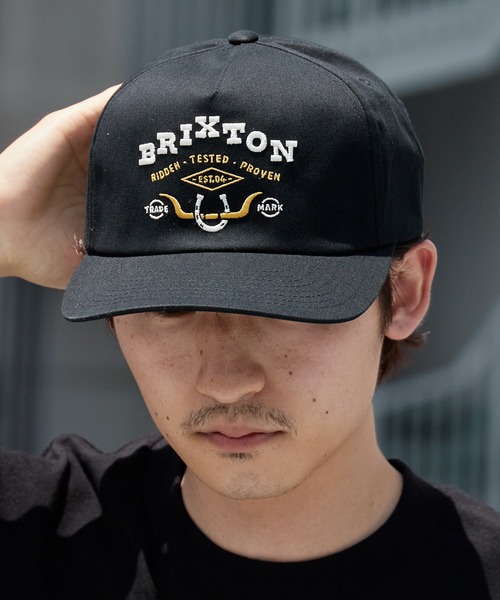 BRIXTON(ブリクストン)の「BRIXTON/ブリクストン BEEKMAN MP SNAPBACK フロント刺繍 ツートン 配色 バイカラー スナップバック 5パネル 吸湿 メンズ レディース 2026年 夏 夏服(キャップ・メンズ・ホワイト/ブラック・FREE)」の2枚目の写真