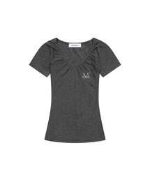 モベルVネックシャーリング半袖Tシャツ(4カラー)