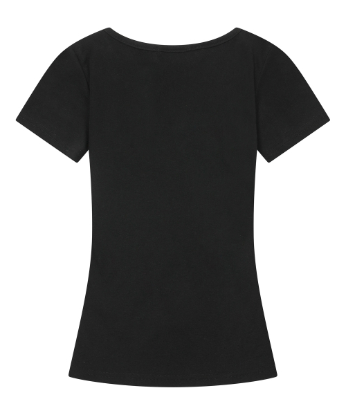 MUCENT(ムセント)の「モベルVネックシャーリング半袖Tシャツ(4カラー)(Tシャツ/カットソー・レディース・ブラック/チャコールグレー/ホワイト/パープル・FREE)」の10枚目の写真