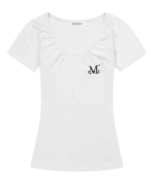 MUCENT(ムセント)の「モベルVネックシャーリング半袖Tシャツ(4カラー)(Tシャツ/カットソー・レディース・ブラック/チャコールグレー/ホワイト/パープル・FREE)」の17枚目の写真