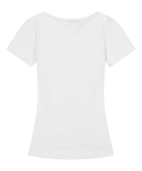 MUCENT(ムセント)の「モベルVネックシャーリング半袖Tシャツ(4カラー)(Tシャツ/カットソー・レディース・ブラック/チャコールグレー/ホワイト/パープル・FREE)」の18枚目の写真