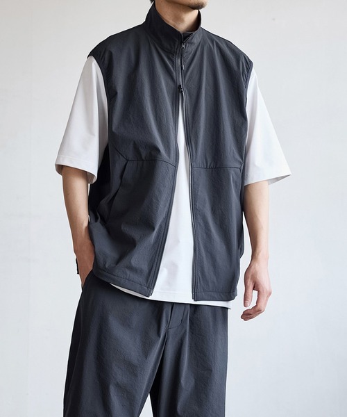 GOLDWIN（ゴールドウィン）の「Goldwin / ゴールドウィン：【別注】 KODENSHI Stretch Weave Vest：ONLYARK-1-2602[PIE]（ベスト・メンズ・グレー系その他/ブラック・3/2/1）」の3枚目の写真