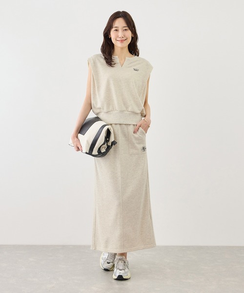 ROPE' PICNIC（ロペピクニック）の「ラメ入りミニ裏毛アイラインスカート/汗染み防止・セットアップ対応（スカート・レディース・グレー系その他/チャコールグレー/ライトグレー・M/L）」の5枚目の写真
