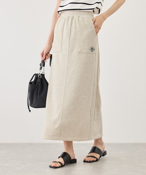 ROPE' PICNIC（ロペピクニック）の「ラメ入りミニ裏毛アイラインスカート/汗染み防止・セットアップ対応（スカート・レディース・グレー系その他/チャコールグレー/ライトグレー・M/L）」の10枚目の写真