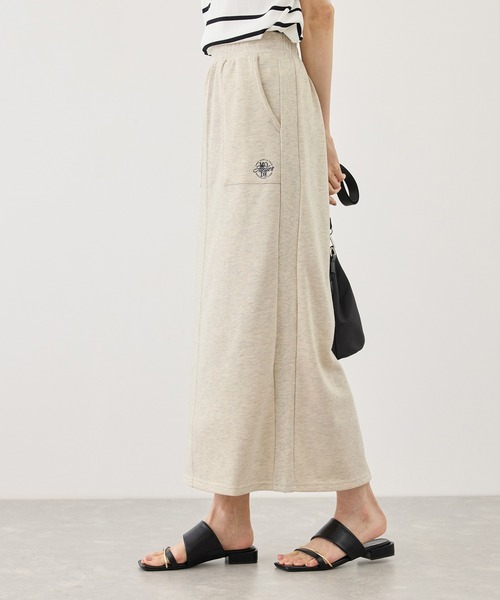 ROPE' PICNIC（ロペピクニック）の「ラメ入りミニ裏毛アイラインスカート/汗染み防止・セットアップ対応（スカート・レディース・グレー系その他/チャコールグレー/ライトグレー・M/L）」の12枚目の写真