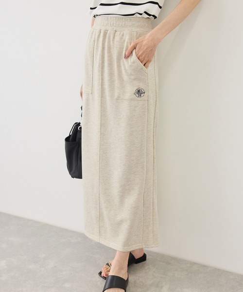 ROPE' PICNIC（ロペピクニック）の「ラメ入りミニ裏毛アイラインスカート/汗染み防止・セットアップ対応（スカート・レディース・グレー系その他/チャコールグレー/ライトグレー・M/L）」の13枚目の写真