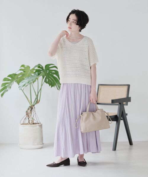 Green　Parks（グリーンパークス）の「2wayドロストスタッズショルダーバッグ（ショルダーバッグ・レディース・ブラウン/ブラック/ベージュ・FREE）」の7枚目の写真