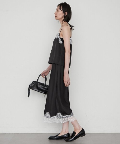 LOUNGEDRESS(ラウンジドレス)の「《セットアップ可》ミモレレースナロースカート(スカート・レディース・ベージュ/ブラック/ピンク・FREE)」の9枚目の写真