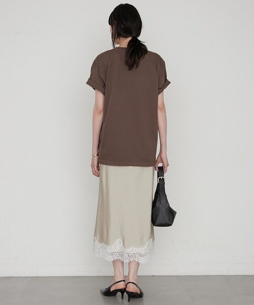 LOUNGEDRESS(ラウンジドレス)の「《セットアップ可》ミモレレースナロースカート(スカート・レディース・ベージュ/ブラック/ピンク・FREE)」の20枚目の写真