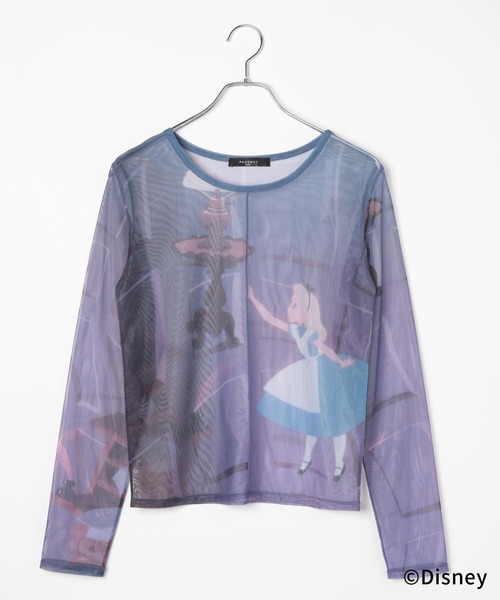 PAGEBOY(ページボーイ)の「Disney【ふしぎの国のアリス】ソウガラシアートップス(Tシャツ/カットソー・レディース・ホワイト系その他/ブルー系その他・FREE)」の7枚目の写真