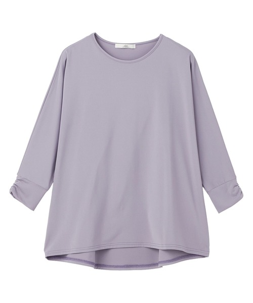 Julier Yoga and Relax(ジュリエヨガアンドリラックス)の「Julier Ecocoハーフスリーブプルオーバー(Tシャツ/カットソー・レディース・ブラック/ブラウン/ホワイト/ラベンダー・FREE)」の4枚目の写真