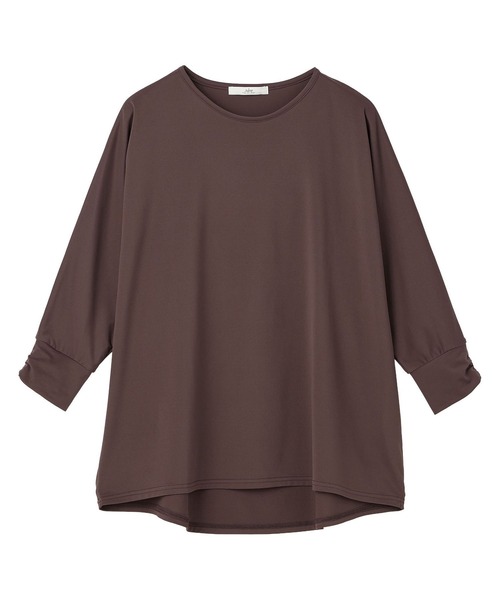 Julier Yoga and Relax(ジュリエヨガアンドリラックス)の「Julier Ecocoハーフスリーブプルオーバー(Tシャツ/カットソー・レディース・ブラック/ブラウン/ホワイト/ラベンダー・FREE)」の3枚目の写真