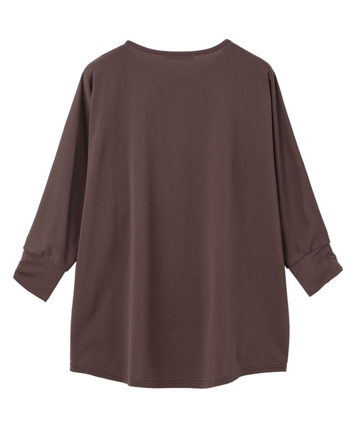 Julier Yoga and Relax(ジュリエヨガアンドリラックス)の「Julier Ecocoハーフスリーブプルオーバー(Tシャツ/カットソー・レディース・ブラック/ブラウン/ホワイト/ラベンダー・FREE)」の10枚目の写真