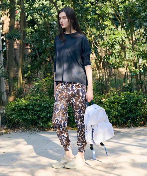 Julier Yoga and Relax(ジュリエヨガアンドリラックス)の「Julier Ecocoハーフスリーブプルオーバー(Tシャツ/カットソー・レディース・ブラック/ブラウン/ホワイト/ラベンダー・FREE)」の7枚目の写真