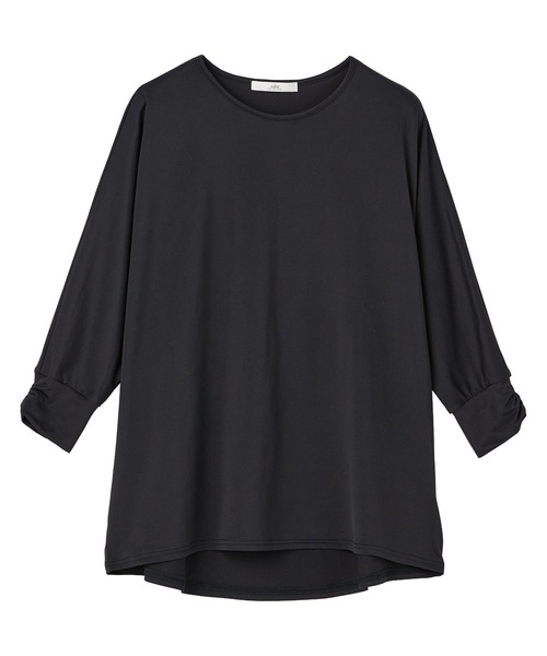 Julier Yoga and Relax(ジュリエヨガアンドリラックス)の「Julier Ecocoハーフスリーブプルオーバー(Tシャツ/カットソー・レディース・ブラック/ブラウン/ホワイト/ラベンダー・FREE)」の9枚目の写真