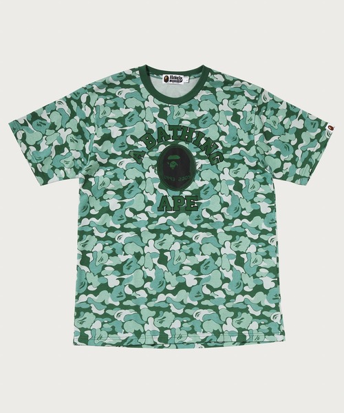 A BATHING APE(アベイシングエイプ)の「BAPE CARD CAMO COLLEGE TEE BAPEC(Tシャツ/カットソー・メンズ・ゴールド/グリーン・LARGE/MEDIUM/XX-LARGE/SMALL/X-LARGE)」の1枚目の写真