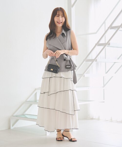 La boutique BonBon(ラブティックボンボン)の「ペプラムジレ(ベスト・レディース・ネイビー/ブラック・FREE)」の7枚目の写真