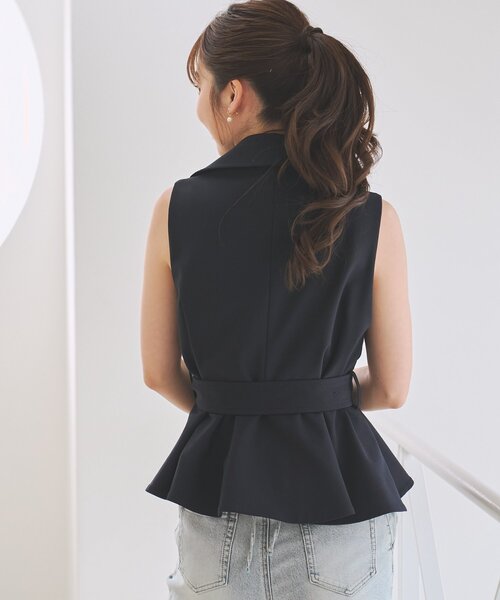 La boutique BonBon(ラブティックボンボン)の「ペプラムジレ(ベスト・レディース・ネイビー/ブラック・FREE)」の17枚目の写真