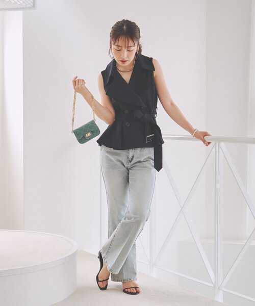 La boutique BonBon(ラブティックボンボン)の「ペプラムジレ(ベスト・レディース・ネイビー/ブラック・FREE)」の18枚目の写真