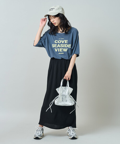 FREAK'S STORE(フリークスストア)の「ルーズネック ピグメントロゴTシャツ(Tシャツ/カットソー・レディース・チャコール/ネイビー/ピンク・フリ-)」の13枚目の写真