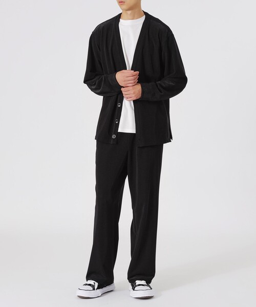 LOVELESS(ラブレス)の「コードピケ2WAYストレッチイージーワイドパンツ(その他パンツ・メンズ・ブラック・M/S)」の4枚目の写真