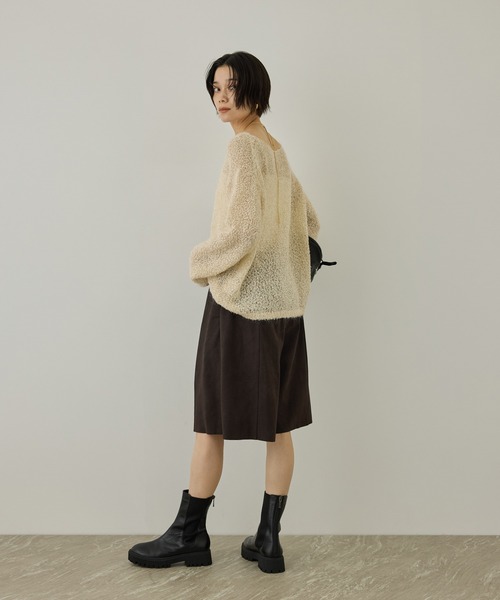SALON adam et rope'(サロン アダム エ ロペ)の「AMARETTAハーフパンツ 2タックスラックスショーツ / イージーケア(その他パンツ・レディース・ブラウン・FREE)」の7枚目の写真