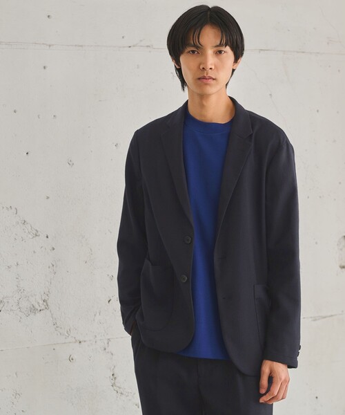 green label relaxing(グリーンレーベルリラクシング)の「ウォッシャブル フラノ リラックス ジャケット -ストレッチ-(テーラードジャケット・メンズ・ブラウン/ネイビー/ダークグレー・S/M/L/XL)」の3枚目の写真