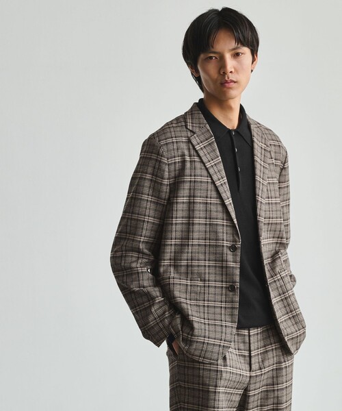 green label relaxing(グリーンレーベルリラクシング)の「ウォッシャブル フラノ リラックス ジャケット -ストレッチ-(テーラードジャケット・メンズ・ブラウン/ネイビー/ダークグレー・S/M/L/XL)」の1枚目の写真